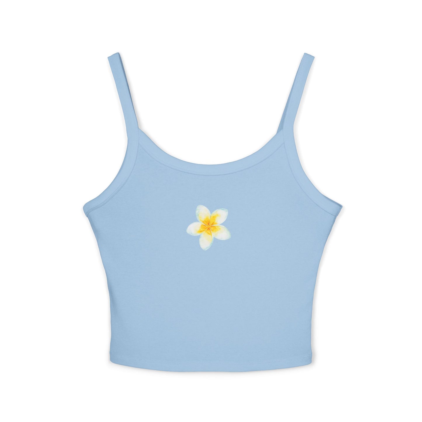 Women's Spaghetti Strap Tank Top| white flower